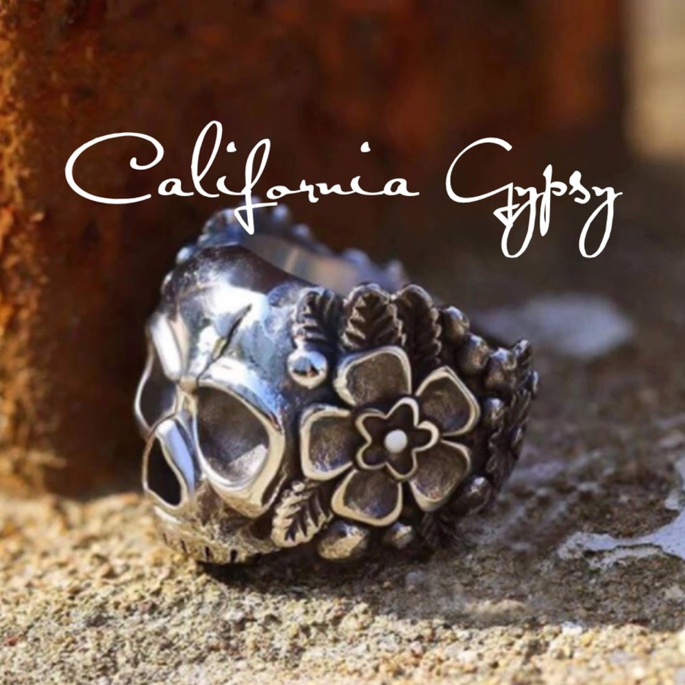 Skull Flower Ring - Picture 2 of 4